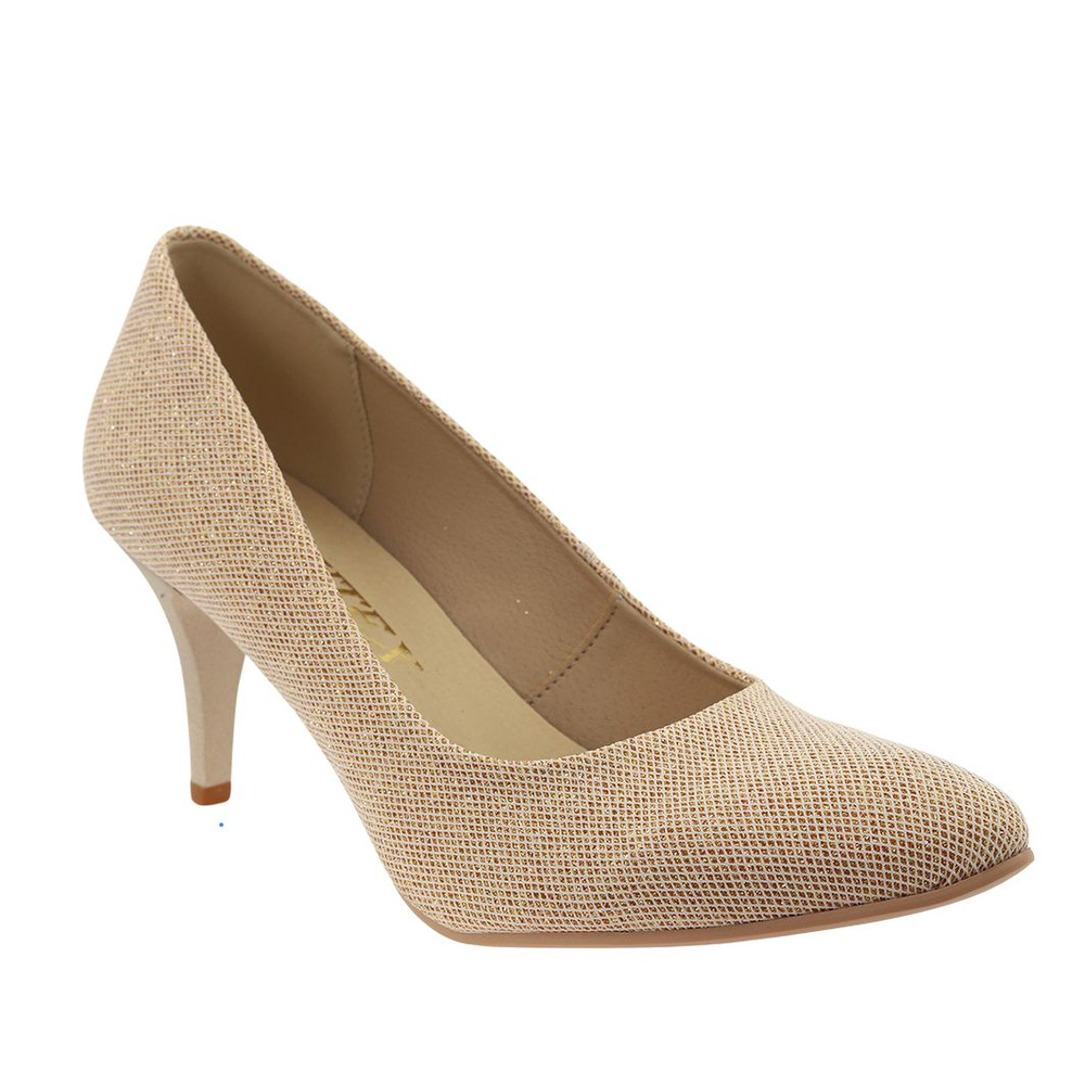 Zlaté lodičky v třpytivé barvě Dantex