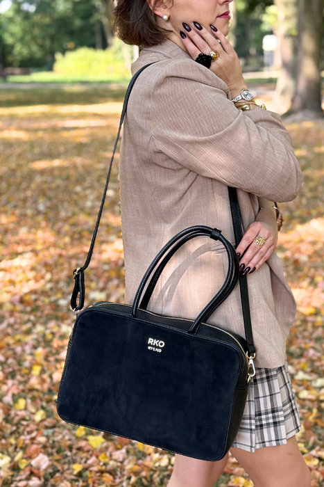 Velká béžová kožená nákupní taška Ryłko