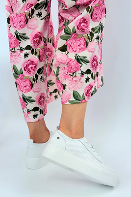 Bílé kožené tenisky na silné platformě Filippo