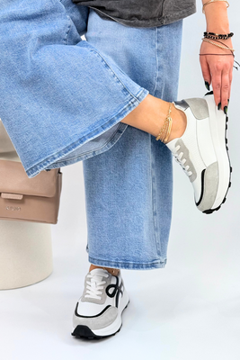 Modré prolamované kožené ploché boty