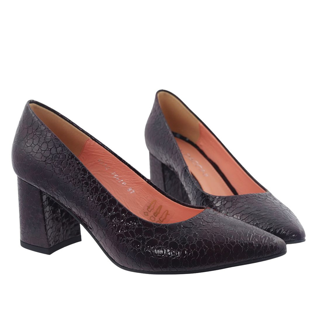 Vínové lakované lodičky na podpatku Baldaccini