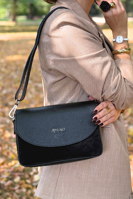 Velká béžová kožená nákupní taška Ryłko