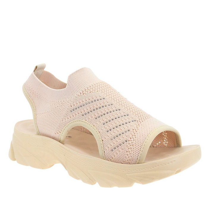 Béžové nazouvací sandály Potocki vyrobené ze vzdušné látky