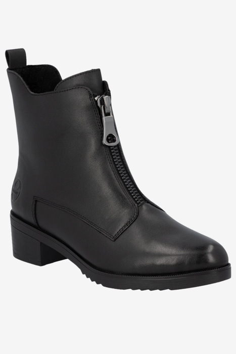 Kotníkové boty RIEKER Z9583-00, černé, s nařaseným svrškem