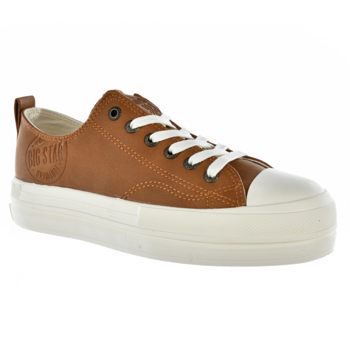 Dámské hnědé tenisky s vysokou platformou Big Star