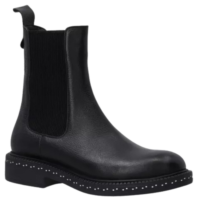 Černé kožené Chelsea boty Venezia