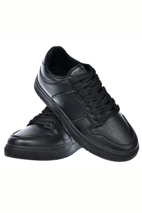 Dámské černé šněrovací tenisky se silnější podrážkou Big Star