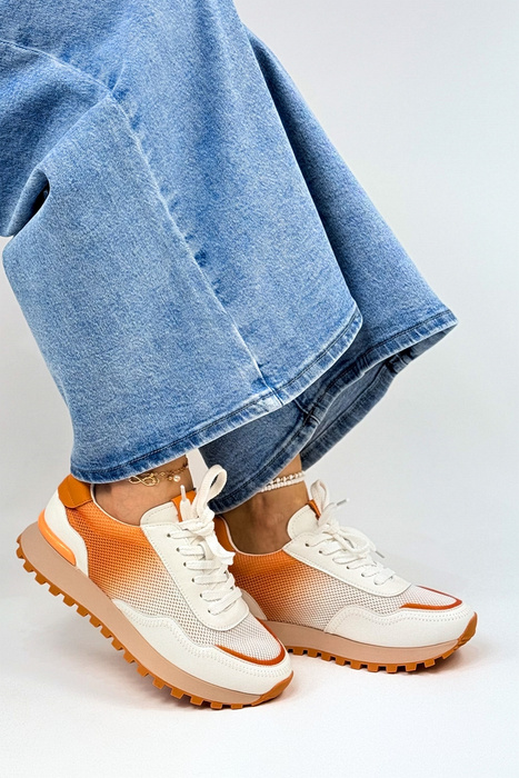 Béžové kožené semišové tenisky na šněrování