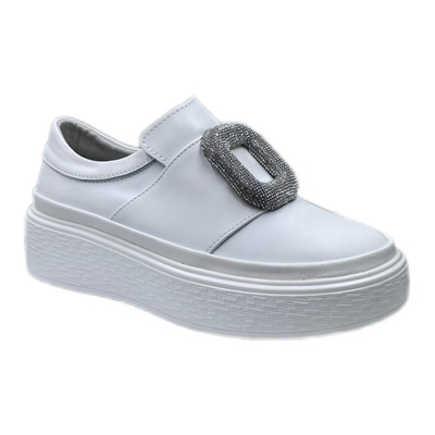 Bílé kožené boty na platformě Artiker