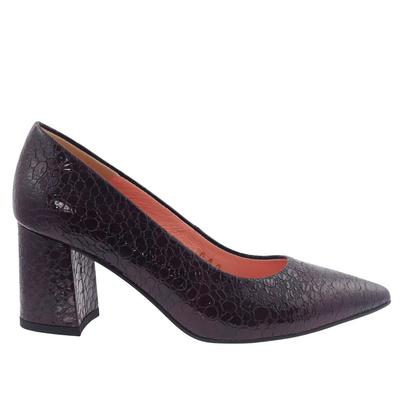 Vínové lakované lodičky na podpatku Baldaccini