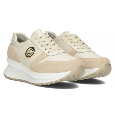 Dámské tenisky z přírodní kůže béžové barvy Filippo