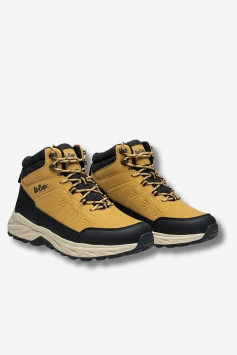 Pánské kožené zateplené zimní boty, černé, Lee Cooper