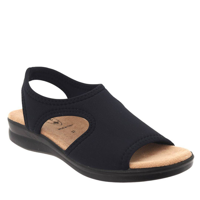 Dámské černé elastické sandály Sanital Flex
