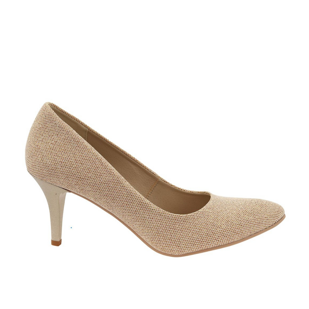 Zlaté lodičky v třpytivé barvě Dantex