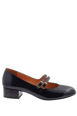 Anis černé lakované lodičky s ramínky