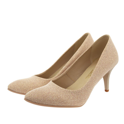 Zlaté lodičky v třpytivé barvě Dantex