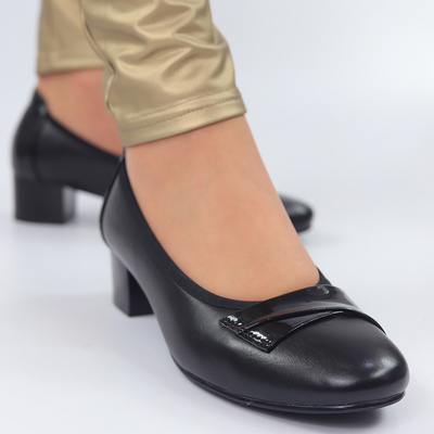 Černé lodičky s blokem Potocki