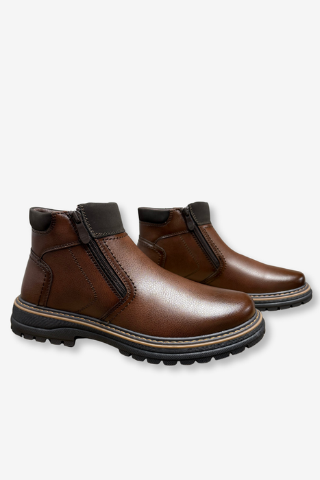 Pánské zateplené zimní trekingové kalhoty zelené barvy