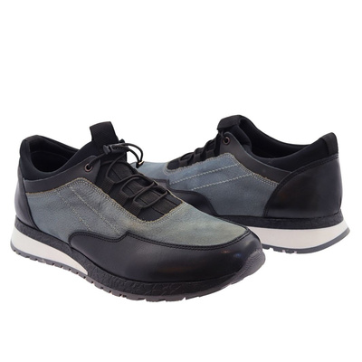 Šedé pánské sportovní boty na šněrování