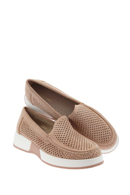 Nahé nazouvací boty z perforovaného semiše