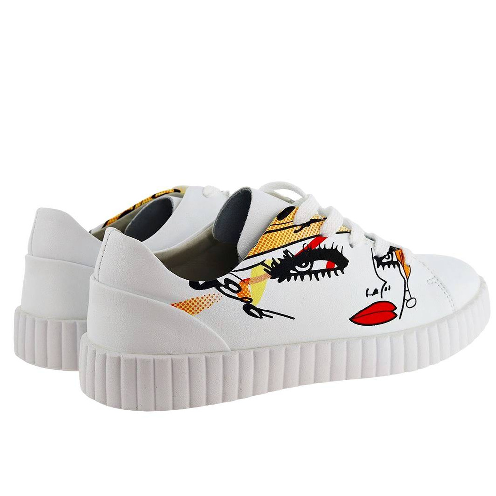 Bílé dámské šněrovací boty z přírodní kůže Artiker