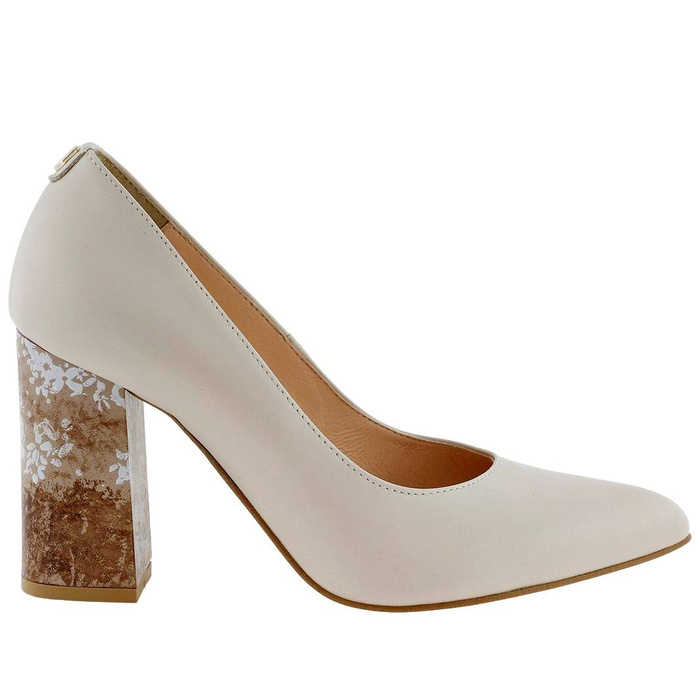 Dámské kožené lodičky na vysokém podpatku Arka