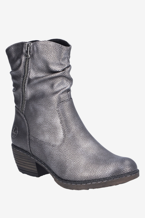 Černé šněrovací kozačky RIEKER X3410-00