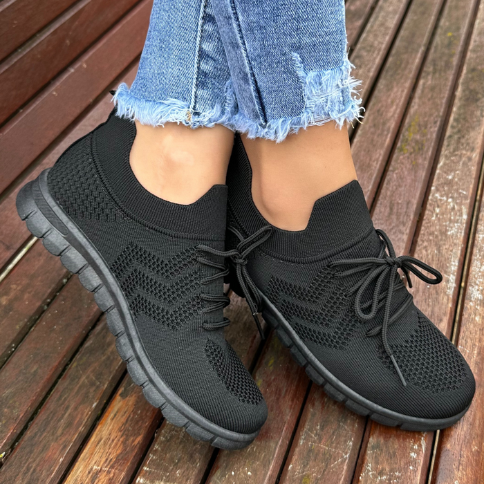 Dámské vzdušné sportovní boty, černé Potocki