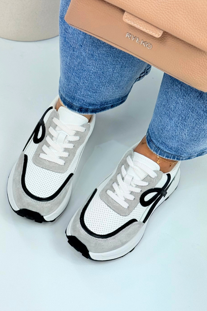 Modré prolamované kožené ploché boty