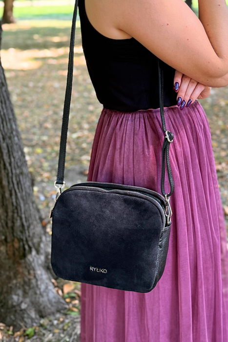 Velká béžová kožená nákupní taška Ryłko