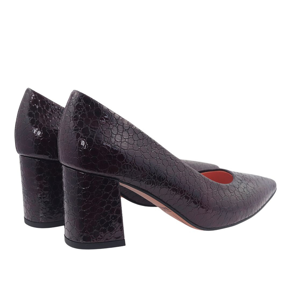 Vínové lakované lodičky na podpatku Baldaccini