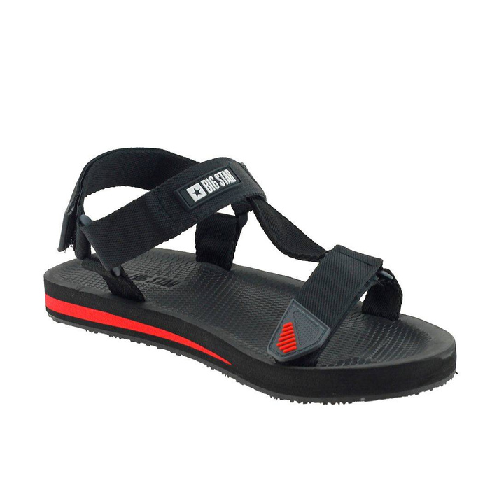 Černé univerzální sandály na suchý zip Big Star