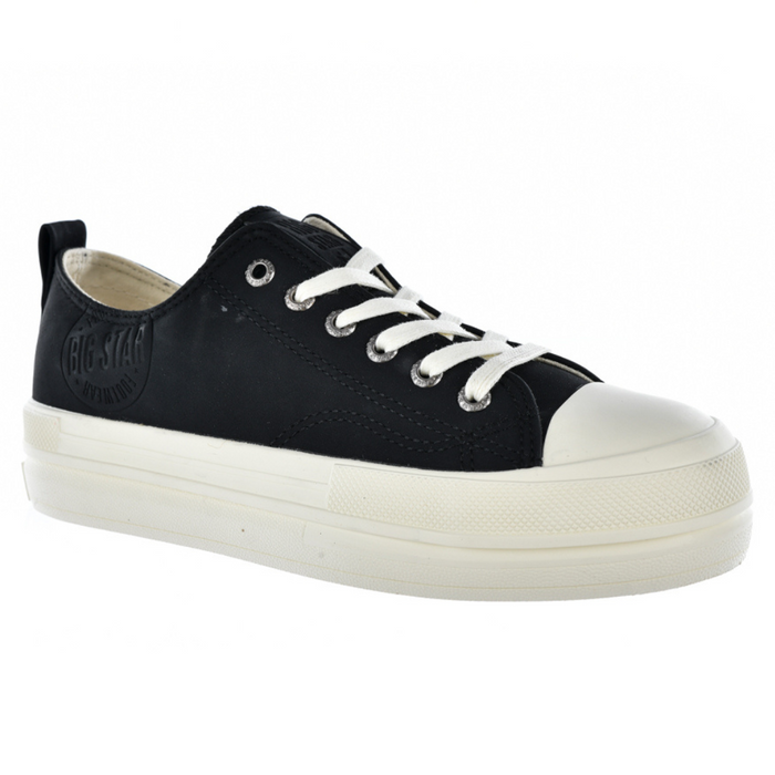 Černé dámské šněrovací tenisky na platformě Big Star