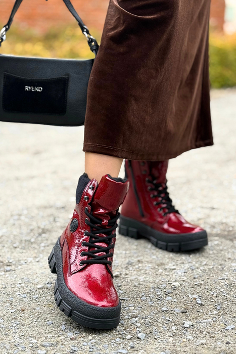 Kotníkové boty RIEKER Z9583-00, černé, s nařaseným svrškem