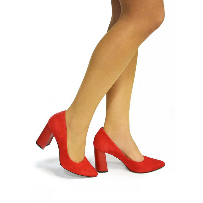 Clasicco by Eska červené semišové lodičky 1320