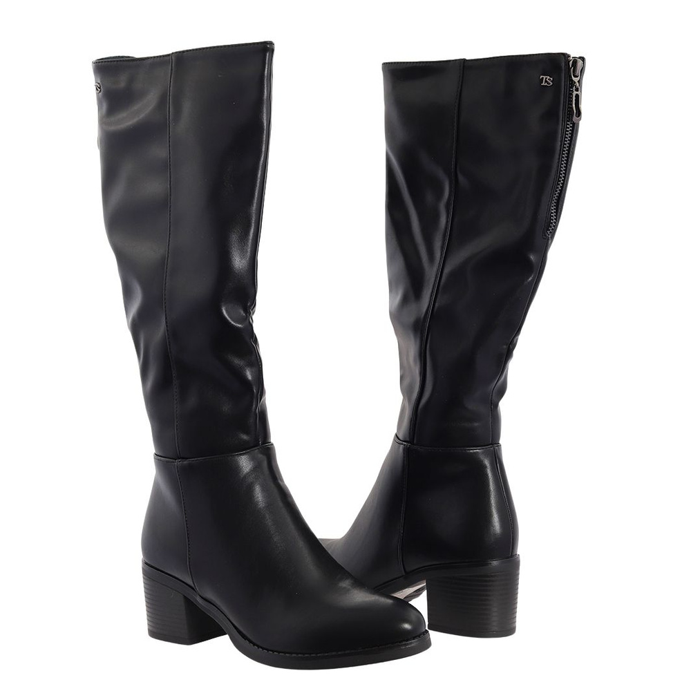 Černé kotníkové boty na zip značky T. Sokolski