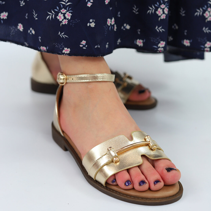 Zlaté sandály s ozdobou Potocki