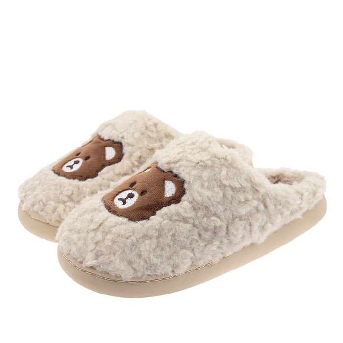 Zateplené vnitřní béžové nazouváky