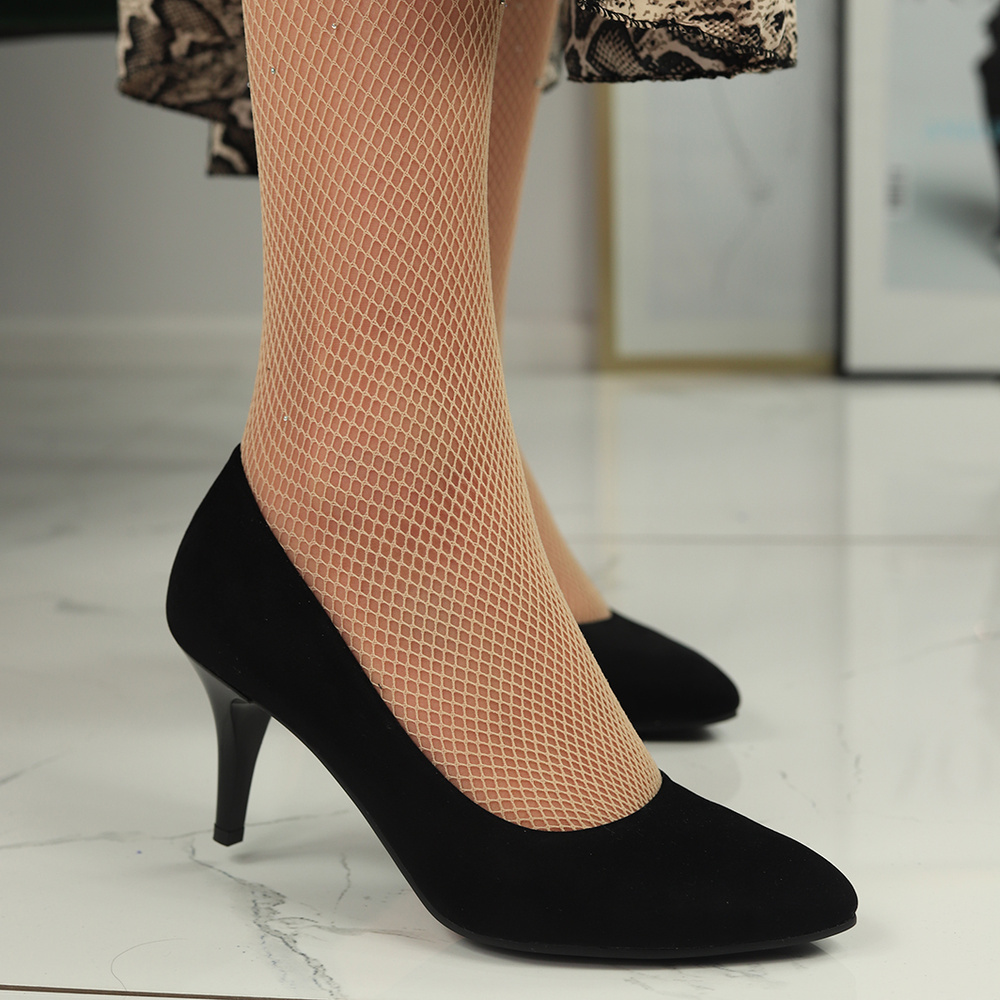 Černé semišové lodičky Dantex