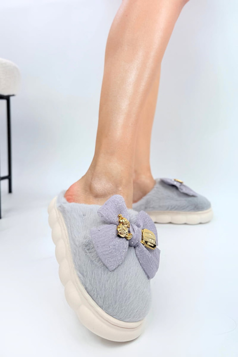 Dámské nazouvací pantofle v námořnické modré barvě s gumovou vsadkou