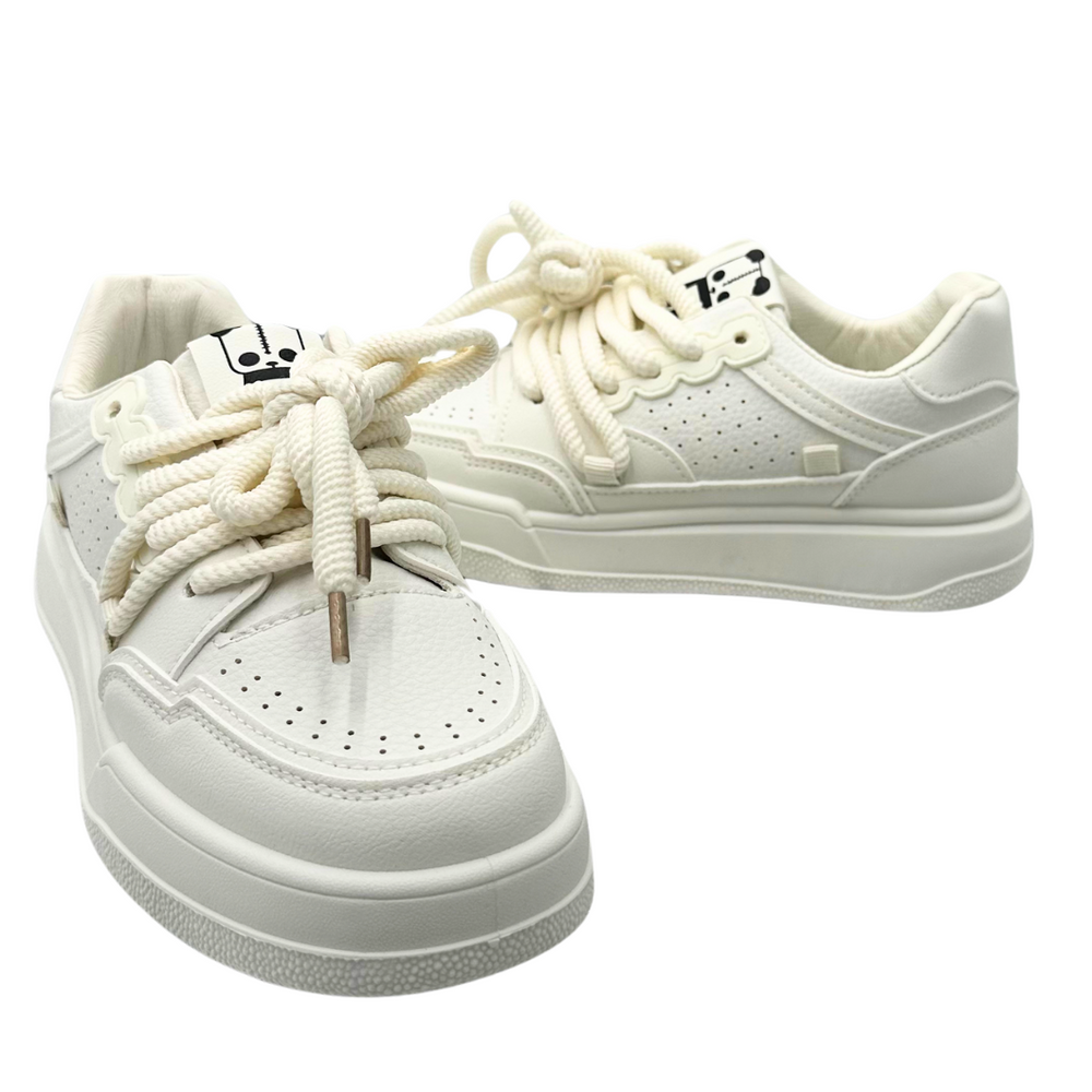 Béžové tenisky s nášivkou Seastar panda