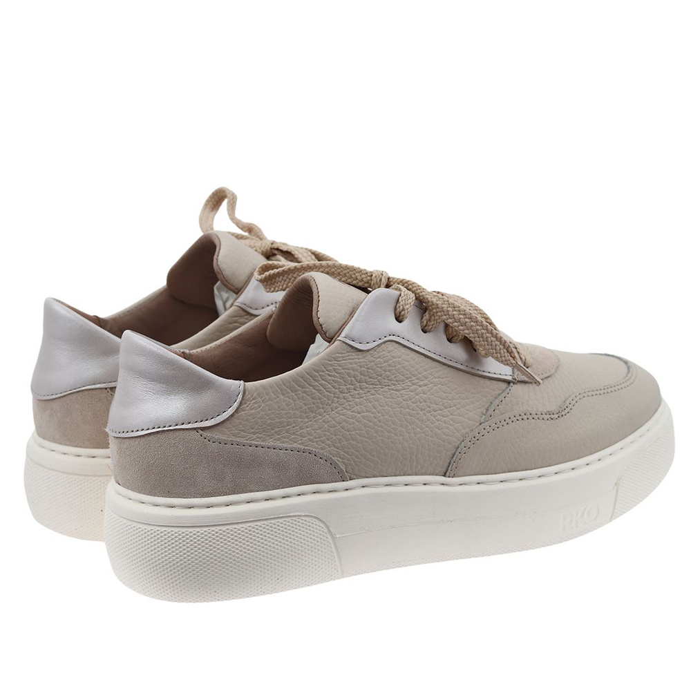 Béžové kožené boty 0RRS6_X__7THF Ryłko