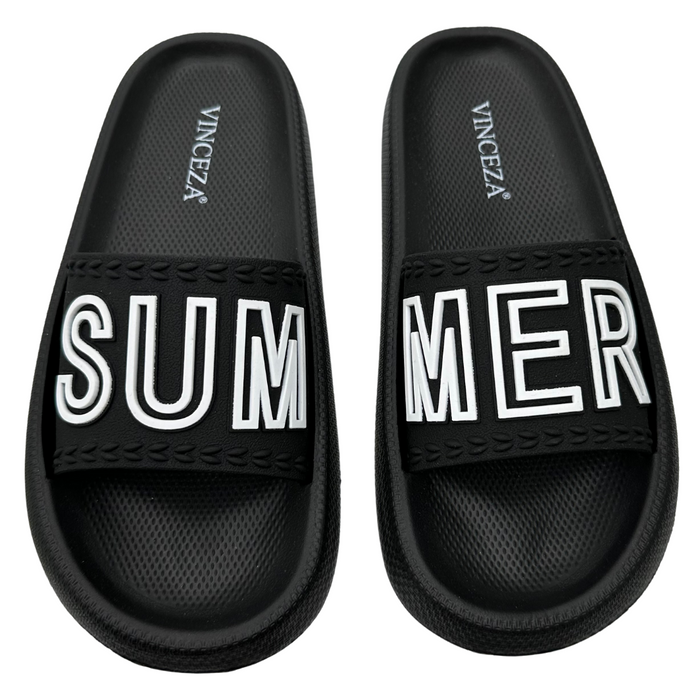 Černé dámské žabky se silnou podrážkou značky VInceza