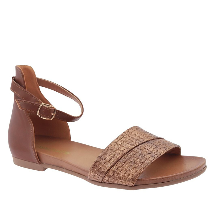 Zlaté sandály s uzavřeným podpatkem