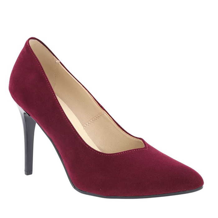 Elegantní bordó vysoké podpatky