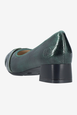 Béžové děrované lodičky s blokem Rieker