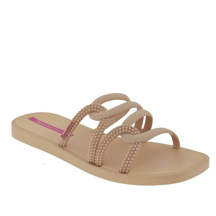 Béžové dámské žabky se zajímavým vzorem značky Ipanema