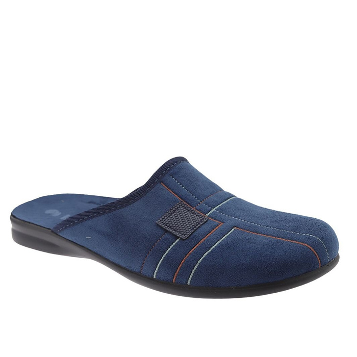 Pánské tmavě modré kostkované pantofle značky Inblu