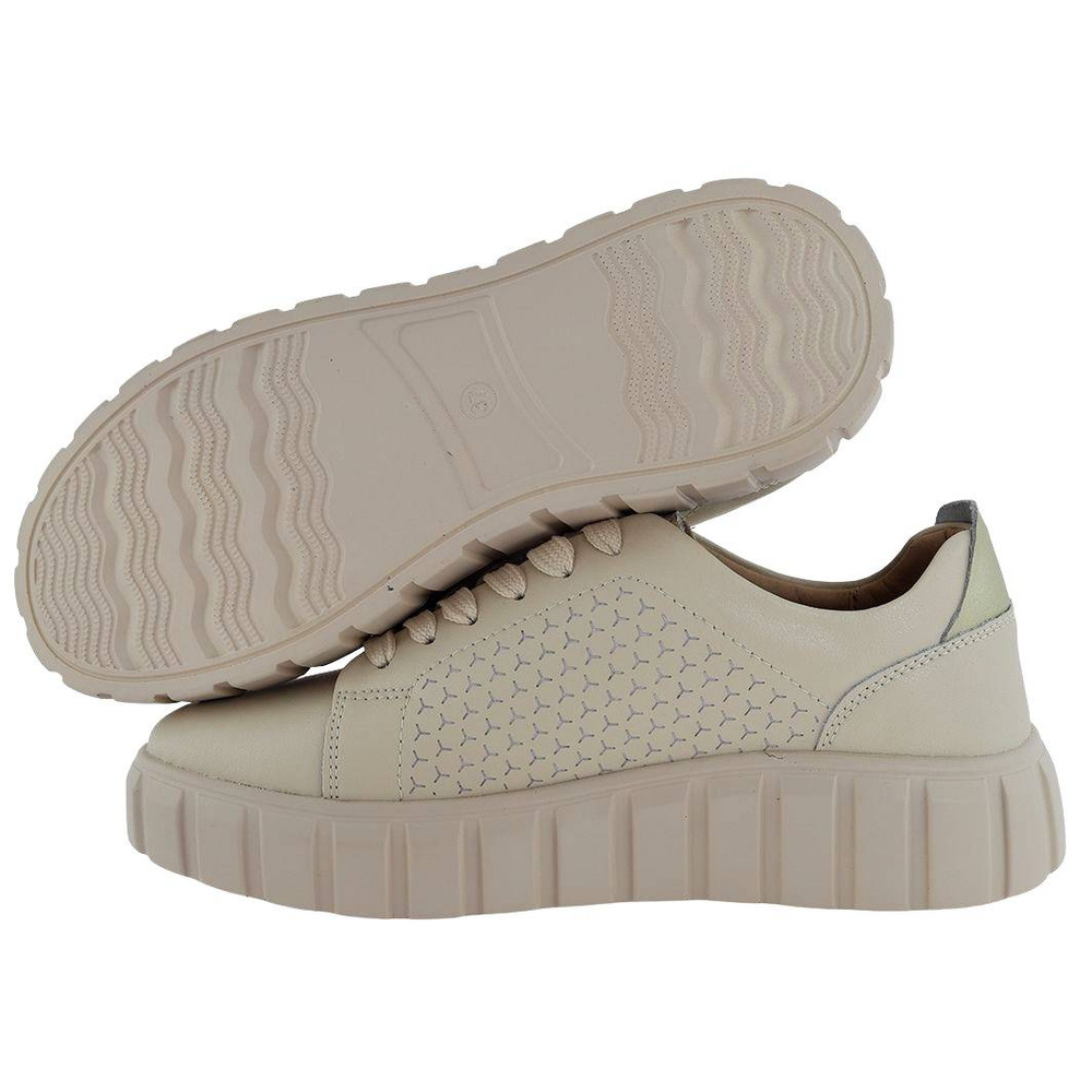 Dámské béžové kožené tenisky Evento