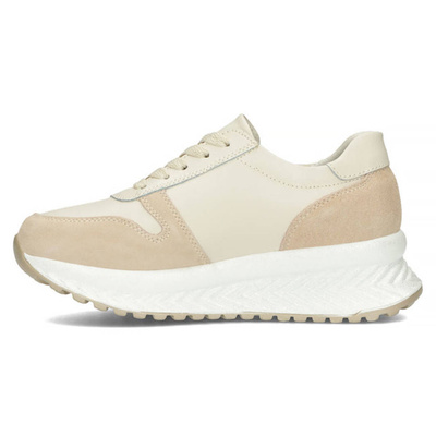 Dámské tenisky z přírodní kůže béžové barvy Filippo